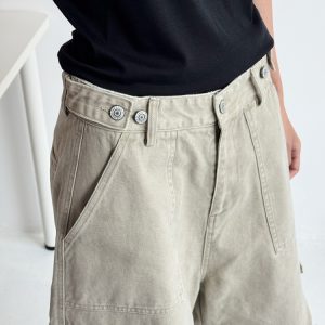 Summer 2025 Men's Unisex Loose Wide-Leg Cargo Shorts - 7-Point Pants for Casual Style