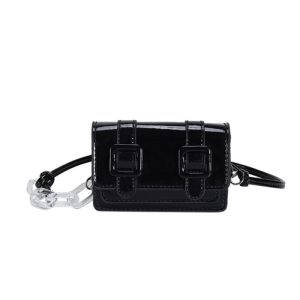 Summer 2025 Mini Handbag for Women, Niche Laser Chain Crossbody Bag, High-Quality Small Square Open-Top Bag