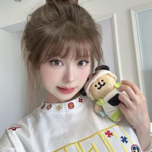 Summer 2025 Women's American Hip-Hop Style Embroidered Short Sleeve T-Shirt - Trendy Couple Streetwear Top