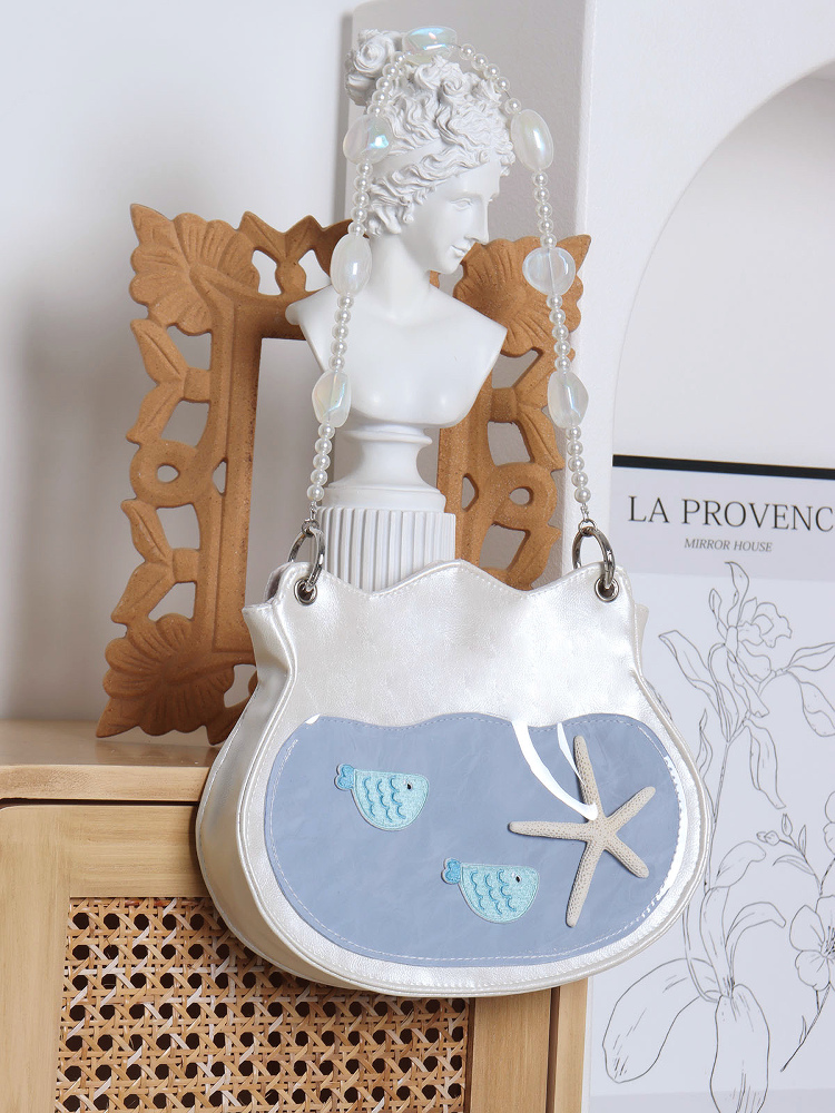 Summer Beaded Fish Bag - Cute Underarm Crossbody Handbag for Small Essentials, Niche Design, Perfect for Casual Outings Summer Beaded Fish Bag - Cute Underarm Crossbody Handbag for Small Essentials, Niche Design, Perfect for Casual Outings