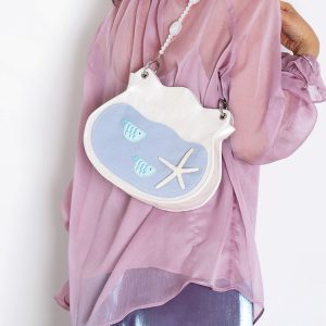 Summer Beaded Fish Bag - Cute Underarm Crossbody Handbag for Small Essentials, Niche Design, Perfect for Casual Outings