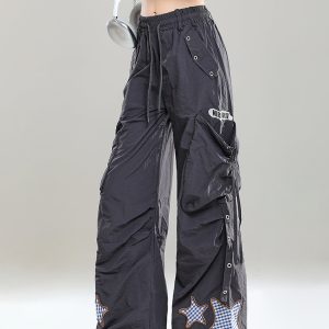 Summer Casual Cargo Pants for Girls - American Style Loose BF Drop-Crotch Design, Trendy and Cool