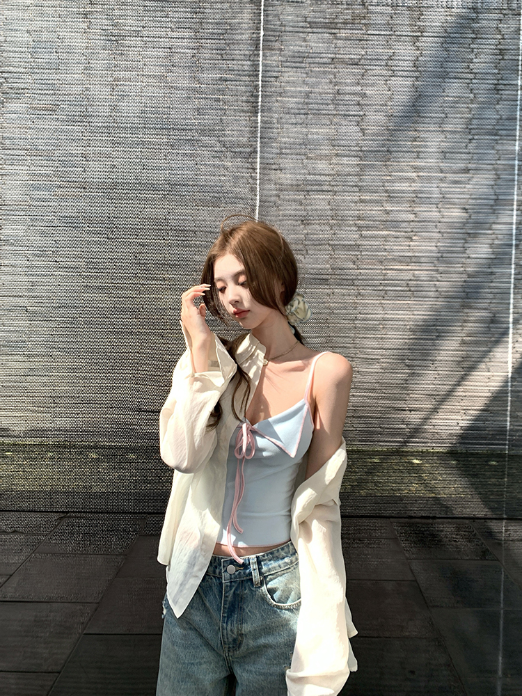 Summer Color Block Sleeveless Vest for Women - Modal Hot Girl Style Top Summer Color Block Sleeveless Vest for Women - Modal Hot Girl Style Top