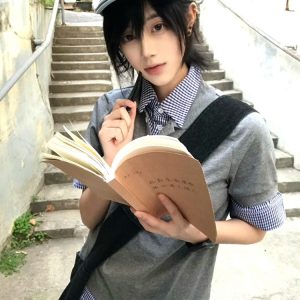 Summer Color-Blocked Retro Two-Piece Short Sleeve T-Shirt for Women - Slim Fit Polo Collar Flattering Shoulder Top