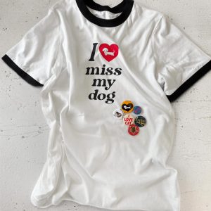 Summer Dog Cat Print Short Sleeve T-Shirt - Comfortable Pure Cotton, Trendy 25SS Niche Design, Perfect for Casual Wear
