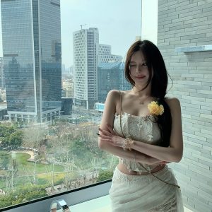 Summer Fishbone Strapless Top and Skirt Two-Piece Set - Mermaid Style, Pure Desire, Perfect for 90s and Y2K Fashion