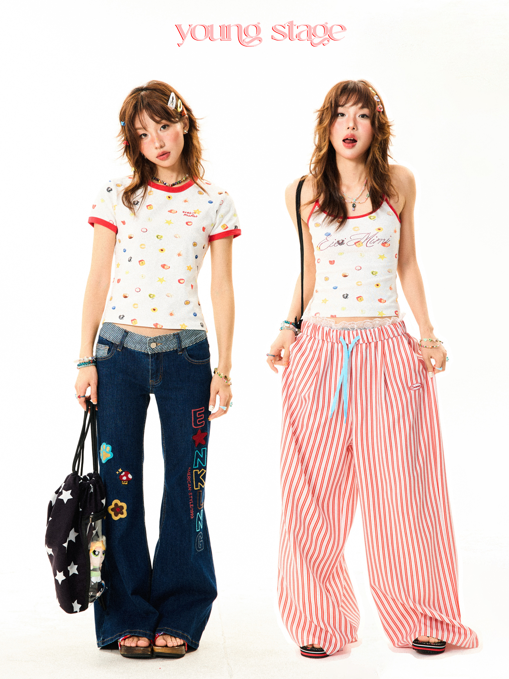 Summer Fruit Print Slim-Fit Camisole for Women - Sweet and Spicy American-Style Short Top, Perfect for 90s and Y2K Fashion Summer Fruit Print Slim-Fit Camisole for Women - Sweet and Spicy American-Style Short Top, Perfect for 90s and Y2K Fashion