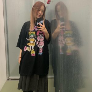 Summer Graffiti Artist Design Loose Fit Cotton Short Sleeve T-Shirt - Trendy Casual Wear for 90s and Y2K Style