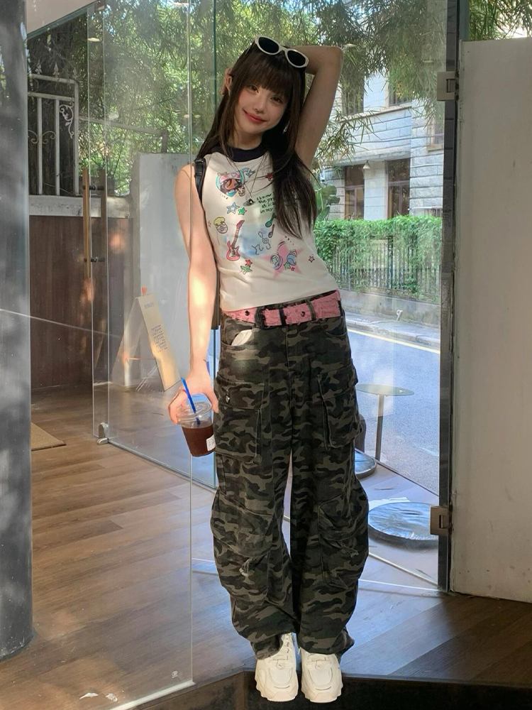 Summer Hooded Sleeveless Vest for Women, Creative Printed Slim Fit T-Shirt, Trendy Cool Style for Girls Summer Hooded Sleeveless Vest for Women, Creative Printed Slim Fit T-Shirt, Trendy Cool Style for Girls