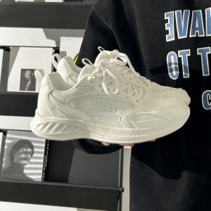 Summer Mesh Breathable Casual Old Daddy Shoes for Women - Lightweight White Sneakers for 2025 Y2K Style