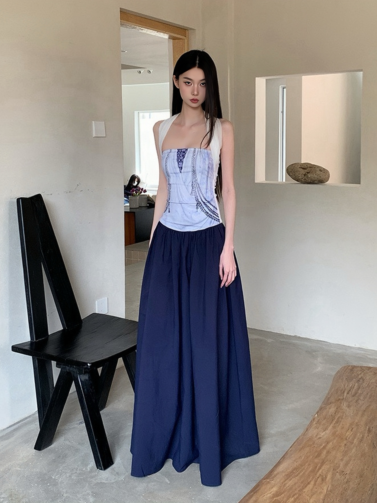 Summer Printed Patchwork Multi-Wear Long Strapless Dress for Versatile Style - Perfect for 90s and Y2K Fashion Summer Printed Patchwork Multi-Wear Long Strapless Dress for Versatile Style - Perfect for 90s and Y2K Fashion