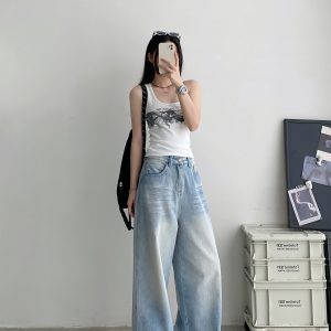 Summer Sleeveless Tank Top for Women - Blurred Sun Grapefruit Smoke Print, 2025 Trendy Inner Wear, Perfect for Layering