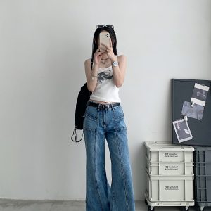 Summer Sleeveless Tank Top for Women - Blurred Sun Grapefruit Smoke Print, 2025 Trendy Inner Wear, Perfect for Layering