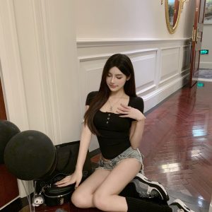 Summer Slim Fit T-Shirt - Sexy Versatile Pure Desire Top for Effortless Style, Perfect for 90s & Y2K Inspired Looks