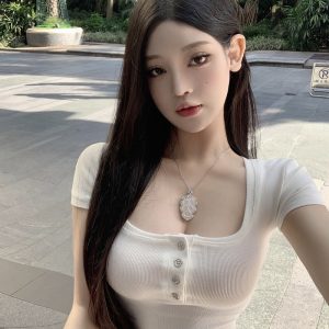 Summer Slim Fit T-Shirt - Sexy Versatile Pure Desire Top for Effortless Style, Perfect for 90s & Y2K Inspired Looks