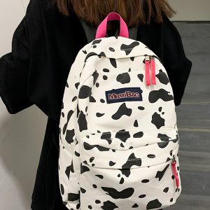 Summer Student Backpack for Girls - Large Capacity High School Travel Bag, Stylish Double Shoulder Design