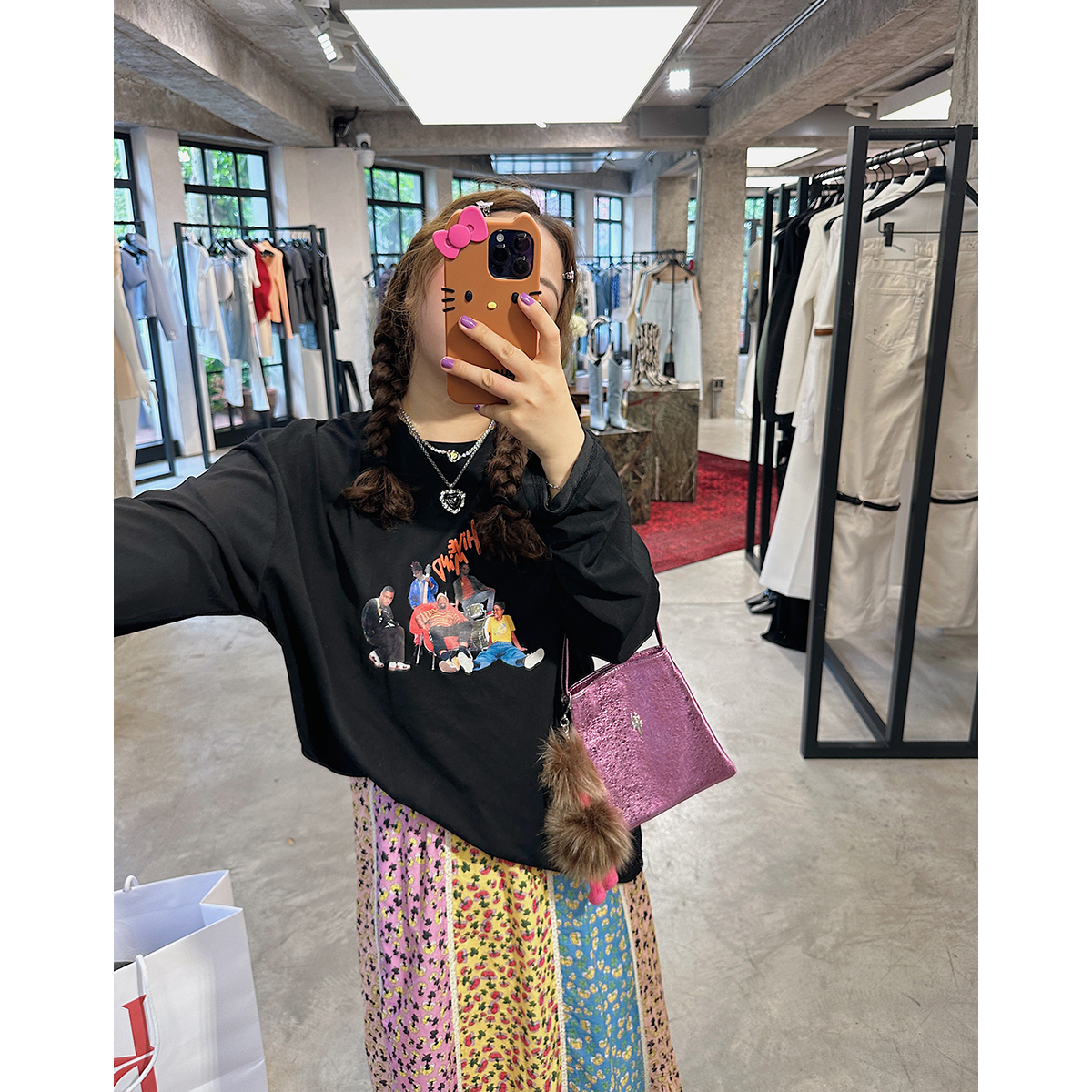 Summer Women's Printed Long Sleeve T-Shirt - Loose Fit, Slimming Round Neck, Sun Protection, Trendy and Stylish Summer Women's Printed Long Sleeve T-Shirt - Loose Fit, Slimming Round Neck, Sun Protection, Trendy and Stylish