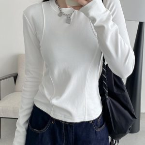 Sun Grapefruit Short-Sleeve T-Shirt for Women - Round Neck Slim-Fit Summer Top, Trendy Niche Shoulder Style