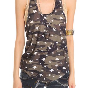 Sweet Cool Camouflage Halter Top for Women - Summer American Vintage Backless Sexy Tank Top - Y2K Casual Style