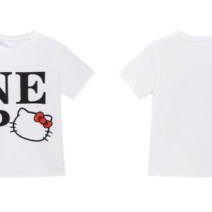 Sweet Cool Kitty Cartoon Print Short Sleeve T-Shirt for Women - Summer 2025 Slim Fit Casual Top, Cute Y2K Style