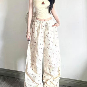 Sweet Cool Spicy Girl Cargo Pants - Loose Straight-Leg Wide-Leg Sports Casual Trousers for a 90s Y2K Inspired Look