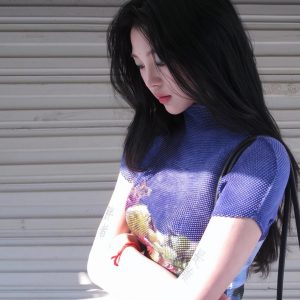 Sweet Grapes Pleated T-Shirt Top - Art Student Series Still Life Design, Pre-Exam Inspiration, Perfect for 90s and Y2K Styles