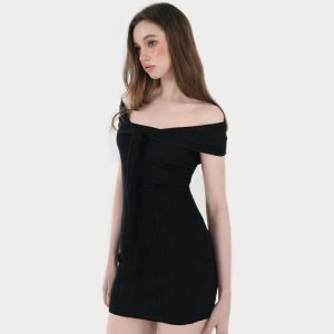 Tencel Multi-Wear Strapless Shawl Knitted Dress - Versatile Fashion for 90s Y2K Style