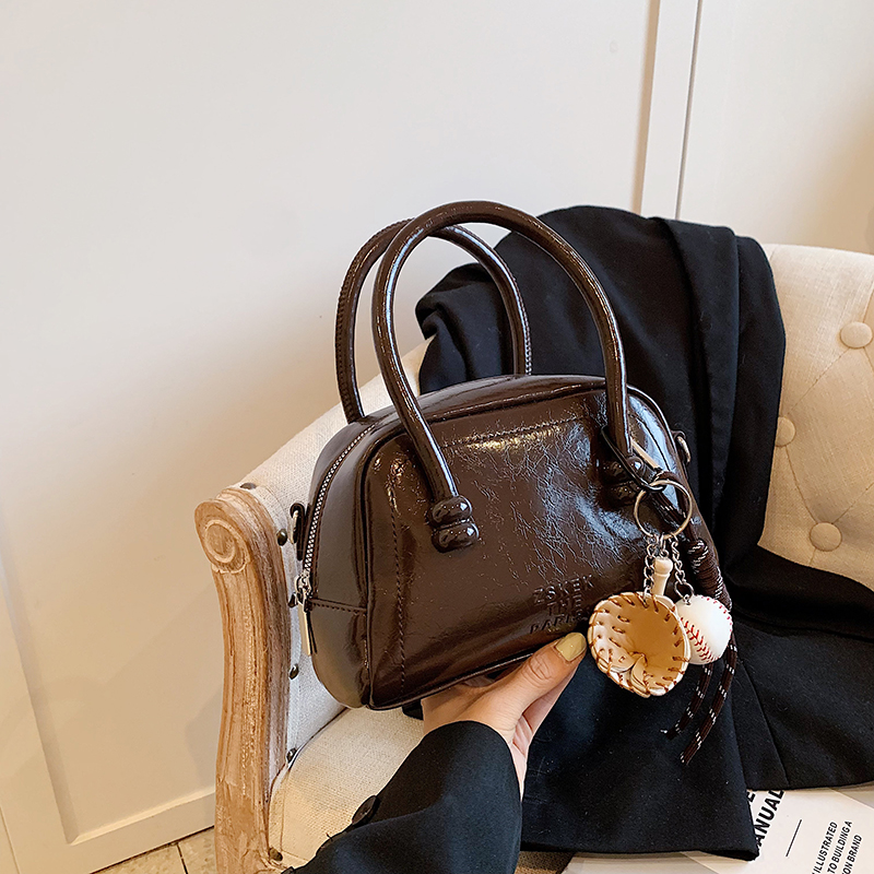 Textured Bowling Bag for Women - Stylish Small Handbag, 2025 Trendy Crossbody Shoulder Bag for Everyday Fashion Textured Bowling Bag for Women - Stylish Small Handbag, 2025 Trendy Crossbody Shoulder Bag for Everyday Fashion