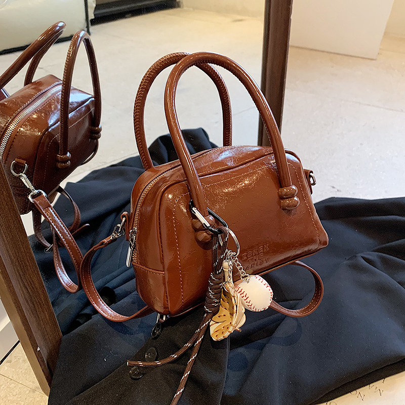 Textured Bowling Bag for Women - Stylish Small Handbag, 2025 Trendy Crossbody Shoulder Bag for Everyday Fashion Textured Bowling Bag for Women - Stylish Small Handbag, 2025 Trendy Crossbody Shoulder Bag for Everyday Fashion