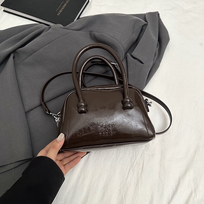 Textured Bowling Bag for Women - Stylish Small Handbag, 2025 Trendy Crossbody Shoulder Bag for Everyday Fashion Textured Bowling Bag for Women - Stylish Small Handbag, 2025 Trendy Crossbody Shoulder Bag for Everyday Fashion