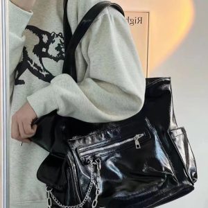 Textured Large-Capacity Shoulder Tote Bag for Women - Stylish 2025 Model Ideal for College Students and Daily Use