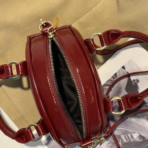 Textured Niche Bowling Bag for Women - 2025 Fashion, Simple Design, Small Round Shoulder Crossbody Handbag