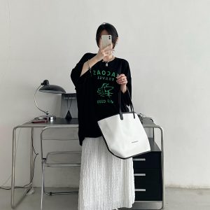 Textured Pleated Midi Skirt for Women - High-Waisted A-Line Design, Loose Fit, Perfect for Spring and Summer Fashion