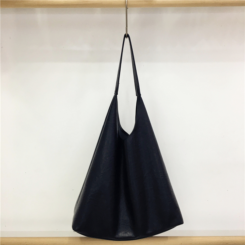 Textured Soft Leather Large Capacity Shoulder Tote Bag - 2023 Autumn/Winter Lazy Style Versatile Fashion Handbag