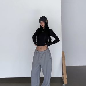 Thick Fleece 2-in-1 Butt-Lifting Sweatpants for Cold Weather, Narrow Waist Drawstring, Super Warm, Available in 3 Colors