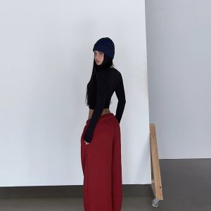 Thick Fleece 2-in-1 Butt-Lifting Sweatpants for Cold Weather, Narrow Waist Drawstring, Super Warm, Available in 3 Colors