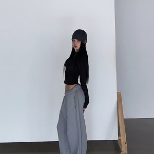 Thick Fleece 2-in-1 Butt-Lifting Sweatpants for Cold Weather, Narrow Waist Drawstring, Super Warm, Available in 3 Colors