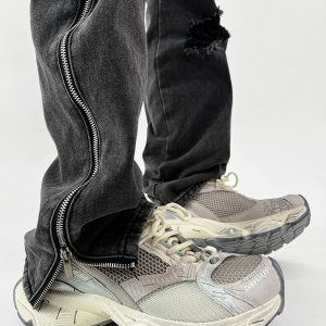 Thick-Soled Black Dad Sneakers for Men and Women - Height-Increasing Streetwear Warrior Sports Shoes