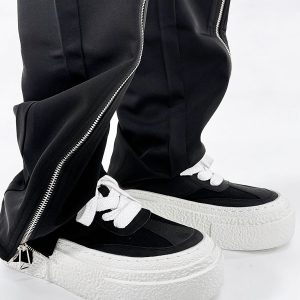 Thick-Soled Height-Increasing Canvas Shoes for Men - Trendy Breathable Mesh Platform Sneakers, Retro Sports Board Shoes