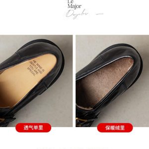 Thick-Soled High Heeled Loafers for Women - Sheepskin Buckle Design, 2025 Summer Style, Trendy Footwear, Chic Comfort