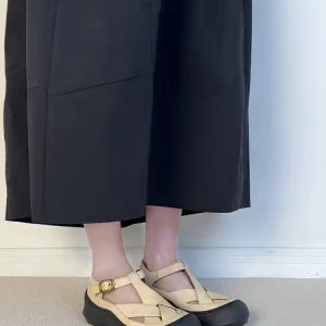 Thick-Soled Sheepskin Open-Toe Sandals for Women - Summer Casual Roman Flats, Versatile Sports Footwear