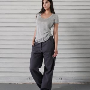 Three-Color Sheer Loose U-Neck T-Shirt - Short Sleeve Thin Top for Effortless Casual Style