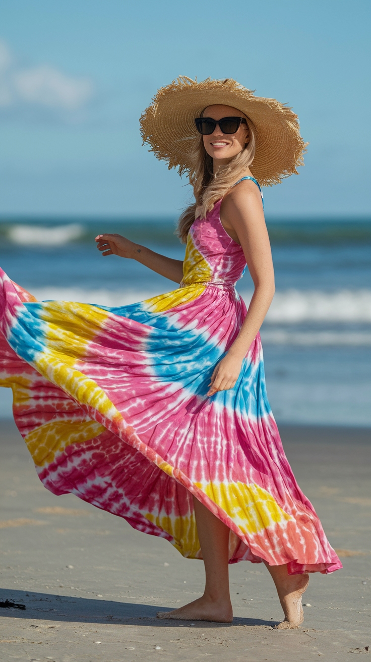 Tie Dye Maxi Dresses: Effortless Summer Style outfit idea