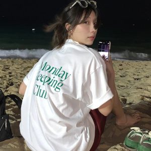 Timeless Korean Minimalist Heavyweight Cotton Short-Sleeve T-Shirt for Summer Casual Style