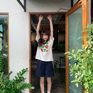 Tomato Print Casual Short Sleeve T-Shirt for Women - Summer Loose Round Neck Pure Cotton Top - Unique 90s Inspired Fashion