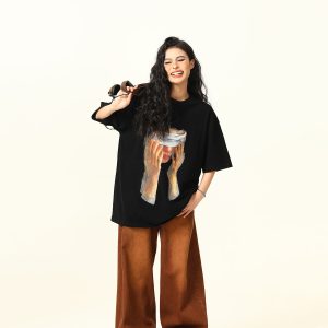 Trendy American Street Style Printed Short-Sleeve T-shirt for Men and Women - Hip-Hop Summer Unisex Fashion Top