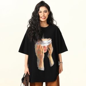 Trendy American Street Style Printed Short-Sleeve T-shirt for Men and Women - Hip-Hop Summer Unisex Fashion Top