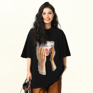 Trendy American Street Style Printed Short-Sleeve T-shirt for Men and Women - Hip-Hop Summer Unisex Fashion Top