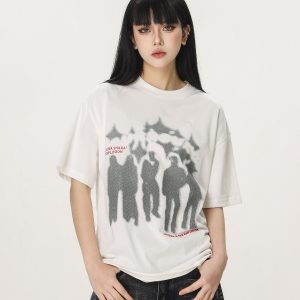 Trendy American Style Loose Short Sleeve T-Shirt for Men and Women - Summer Half Sleeve Design, Perfect for Casual Looks