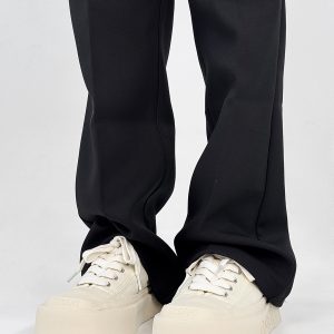 Trendy Black and White Thick-Soled Canvas Sneakers for Men and Women, Summer Casual Square Toe Couple Shoes